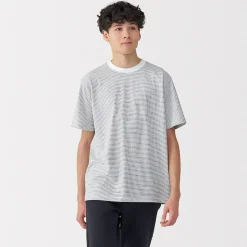 Best Muji Camiseta de jersey para hombre ‐ Rayas