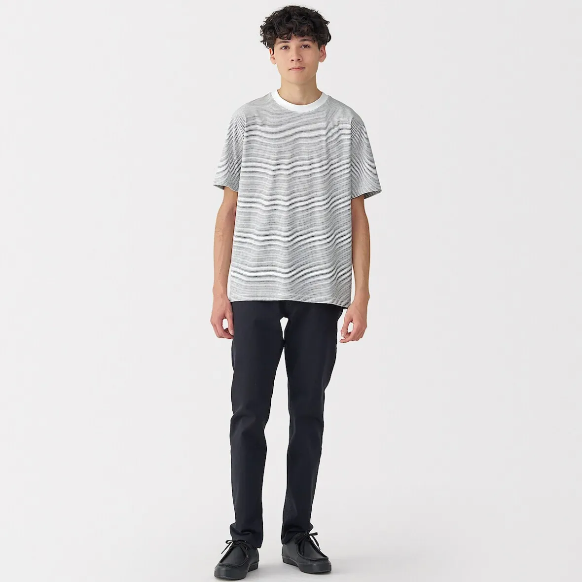 Best Muji Camiseta de jersey para hombre ‐ Rayas