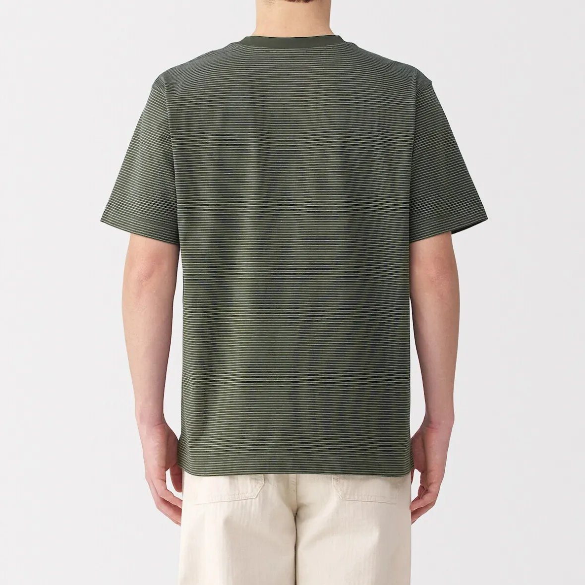 Best Muji Camiseta de jersey para hombre ‐ Rayas