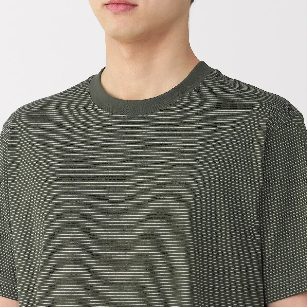 Best Muji Camiseta de jersey para hombre ‐ Rayas