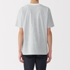 Best Muji Camiseta de jersey para hombre ‐ Rayas