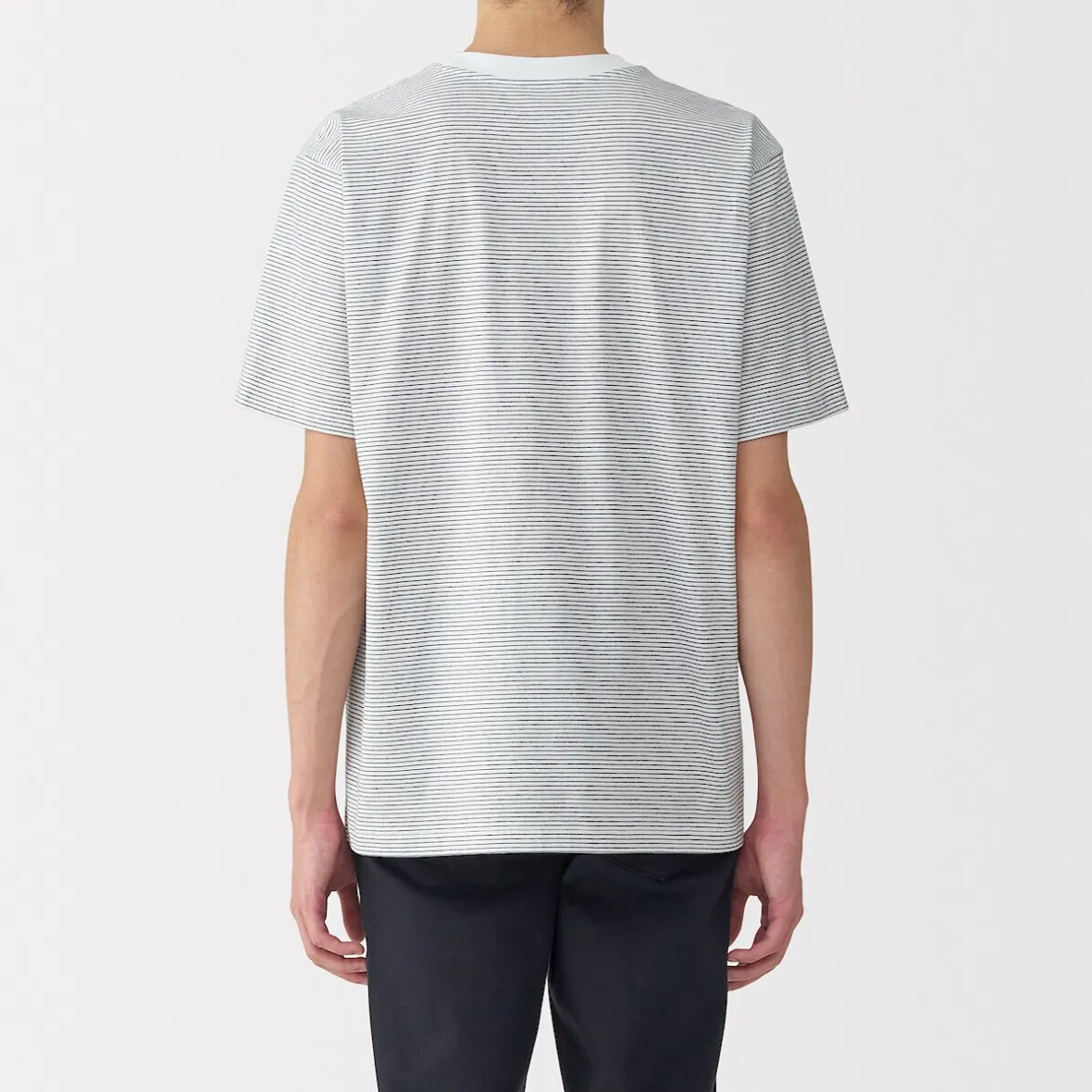 Best Muji Camiseta de jersey para hombre ‐ Rayas