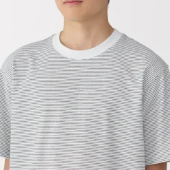 Best Muji Camiseta de jersey para hombre ‐ Rayas