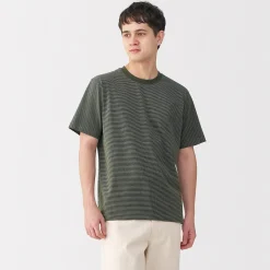 Best Muji Camiseta de jersey para hombre ‐ Rayas