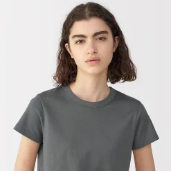 Muji Camiseta de lino y algodón para mujer