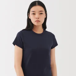 Muji Camiseta de lino y algodón para mujer