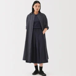 Muji Camiseta de lino y algodón para mujer