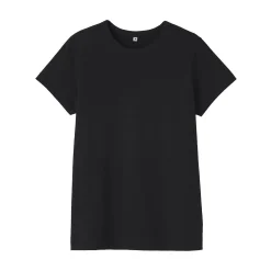 Muji Camiseta de lino y algodón para mujer