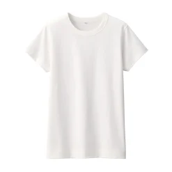 Muji Camiseta de lino y algodón para mujer