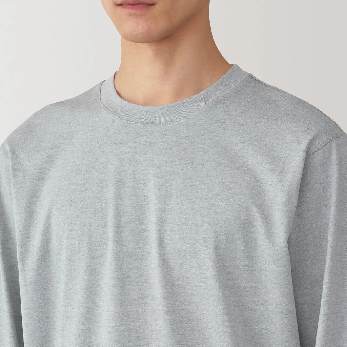 Sale Muji Camiseta de manga larga de jersey para hombre
