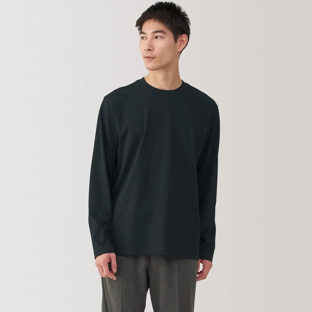 Sale Muji Camiseta de manga larga de jersey para hombre