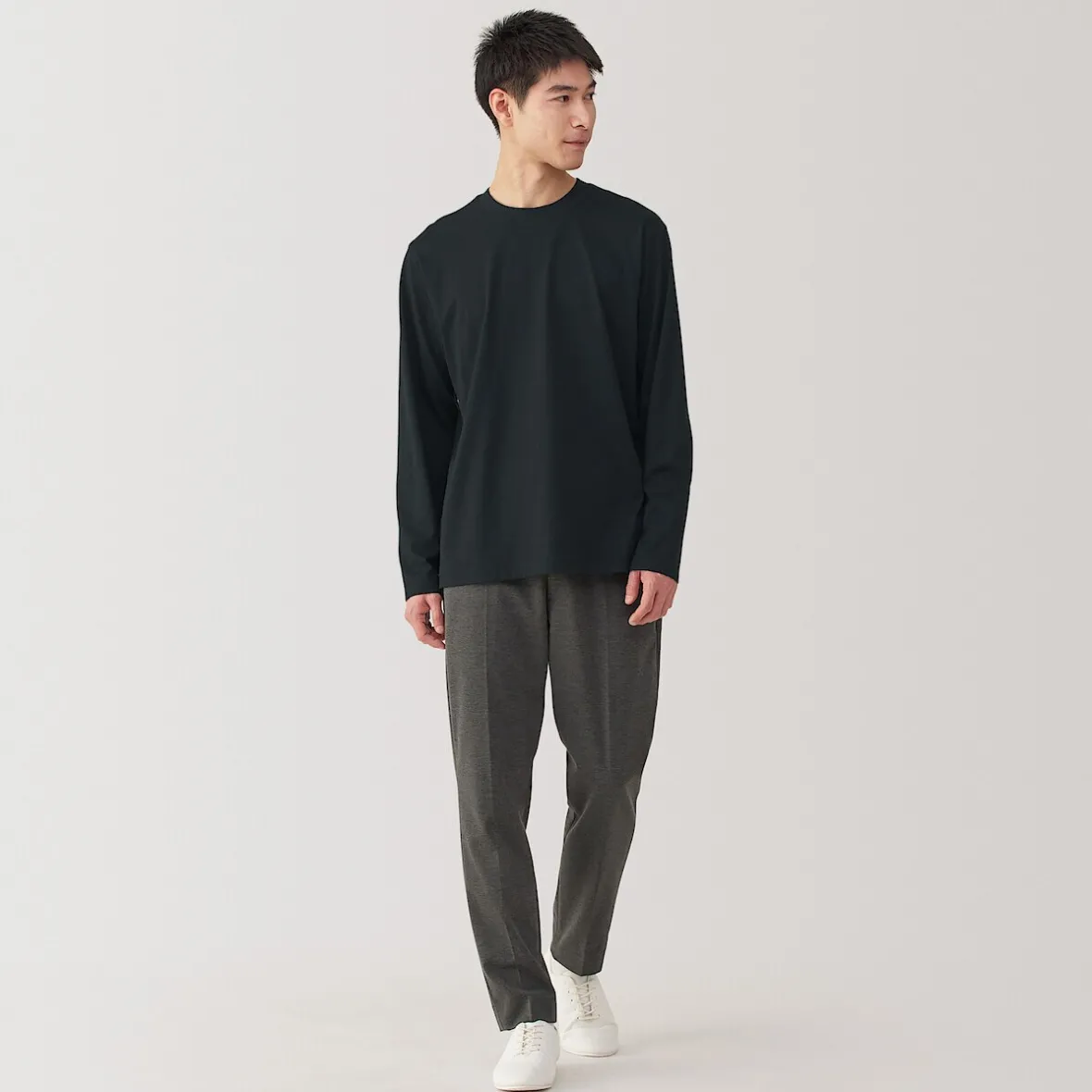 Sale Muji Camiseta de manga larga de jersey para hombre