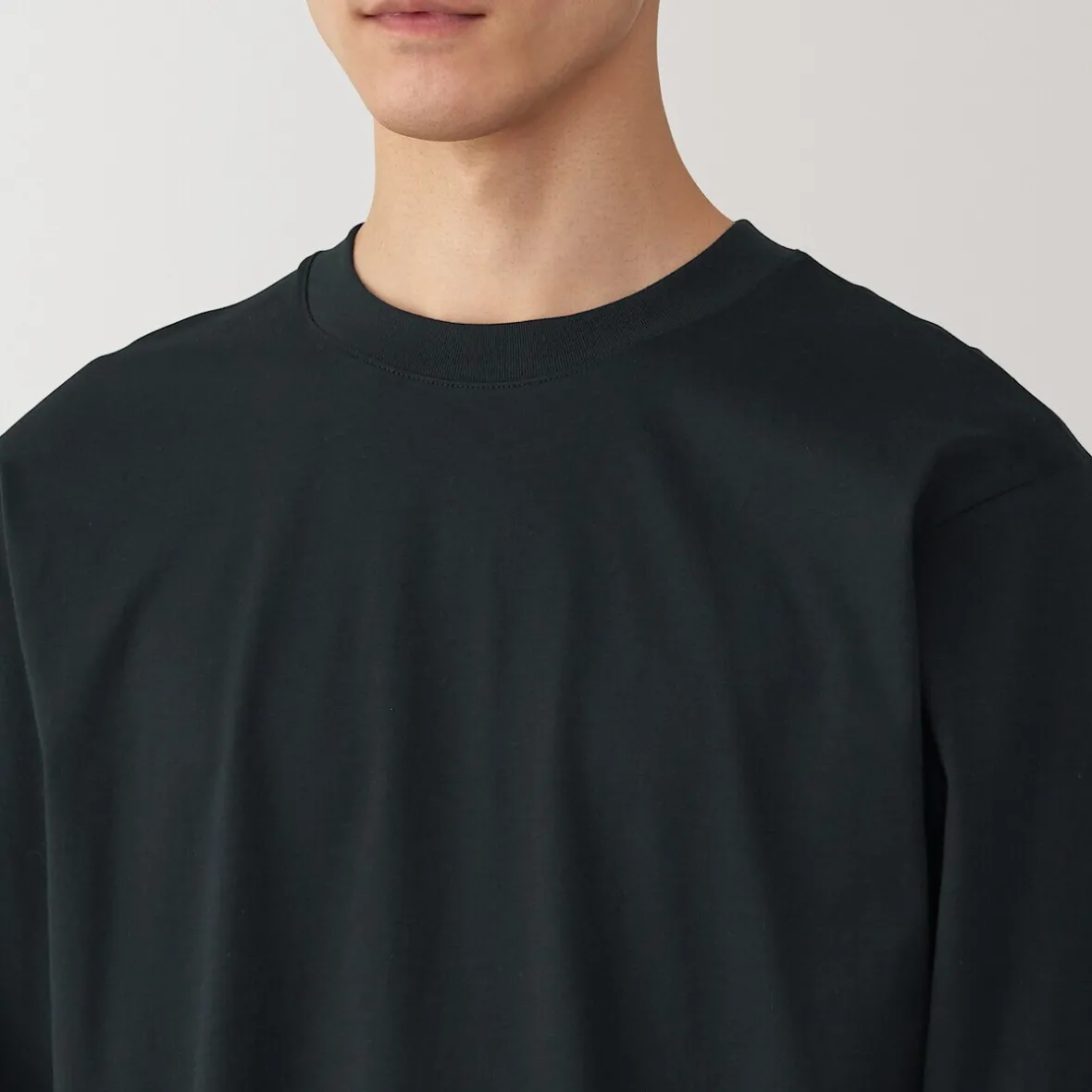 Sale Muji Camiseta de manga larga de jersey para hombre