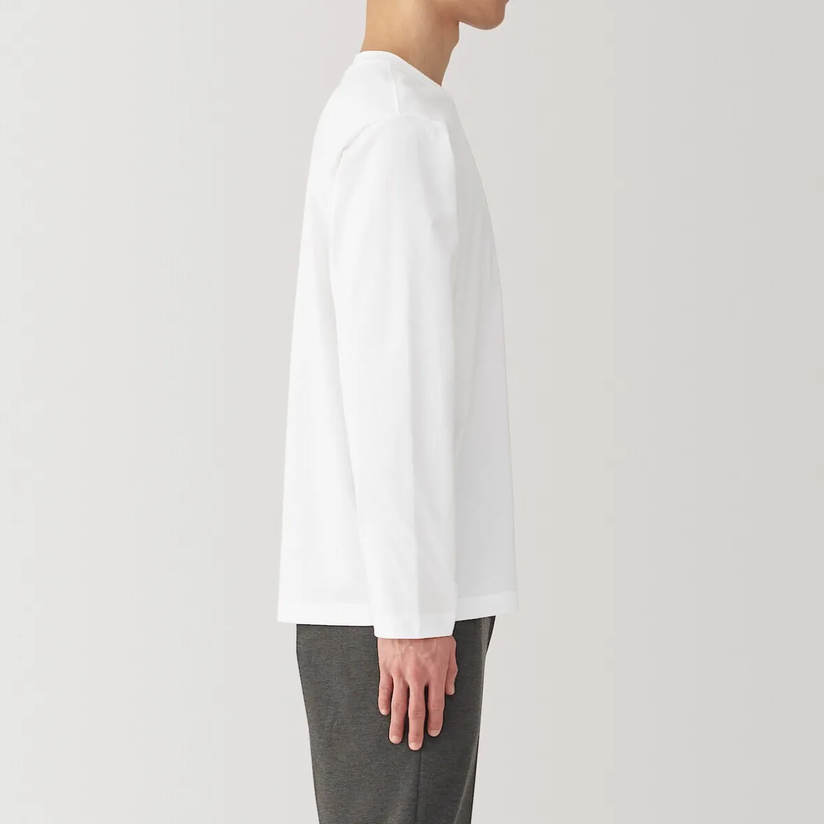 Sale Muji Camiseta de manga larga de jersey para hombre