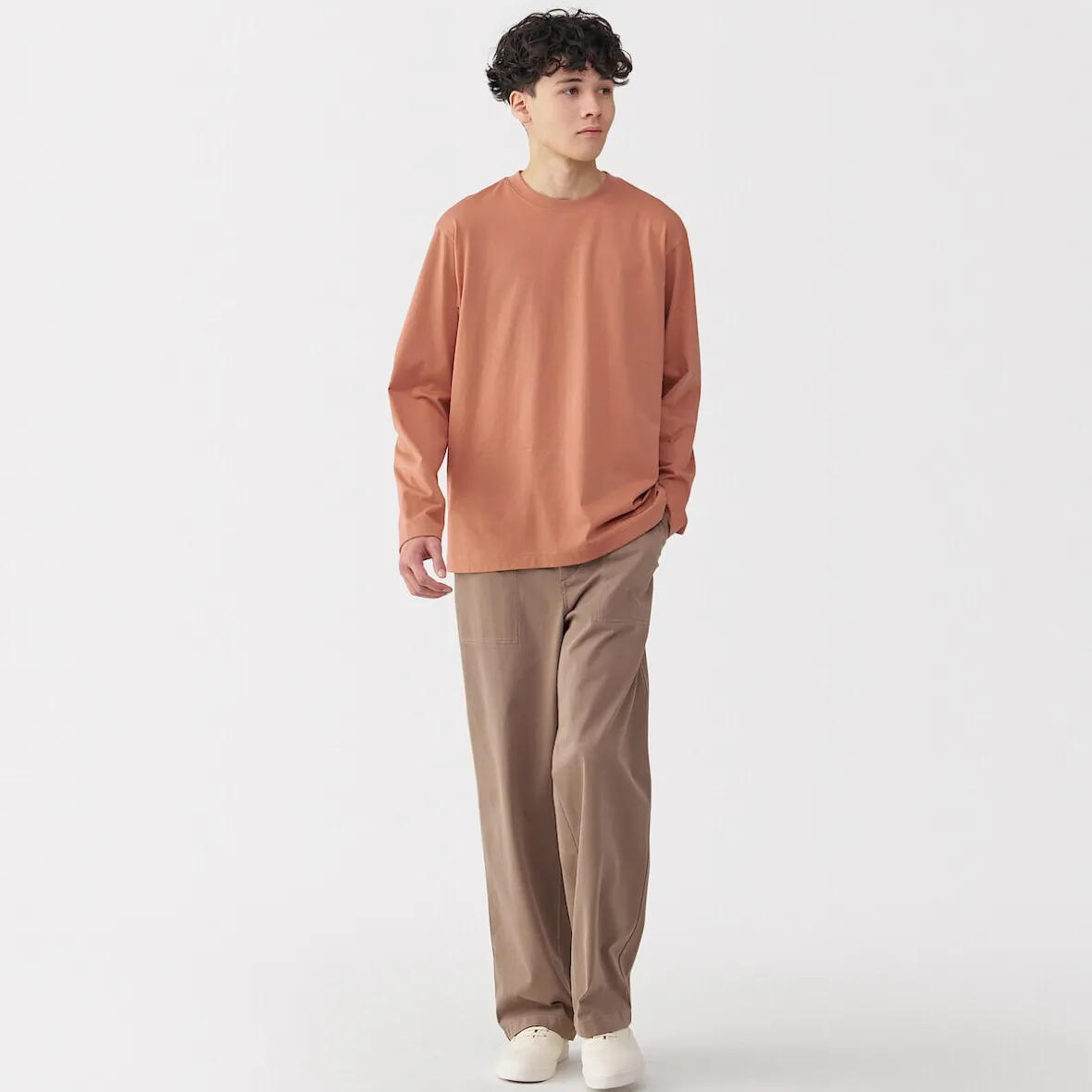 Sale Muji Camiseta de manga larga de jersey para hombre