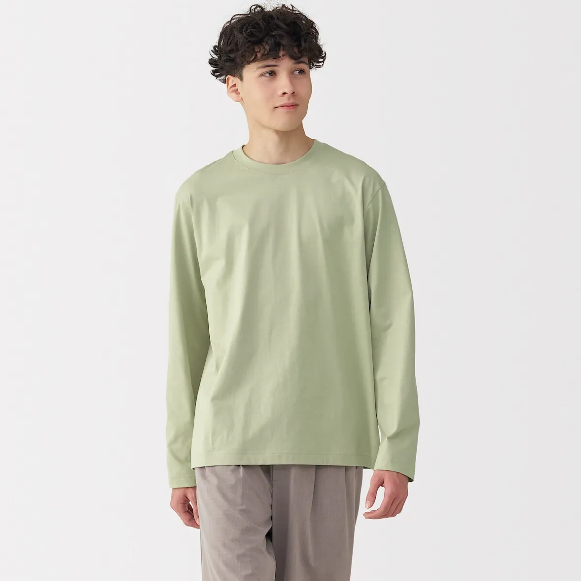 Sale Muji Camiseta de manga larga de jersey para hombre
