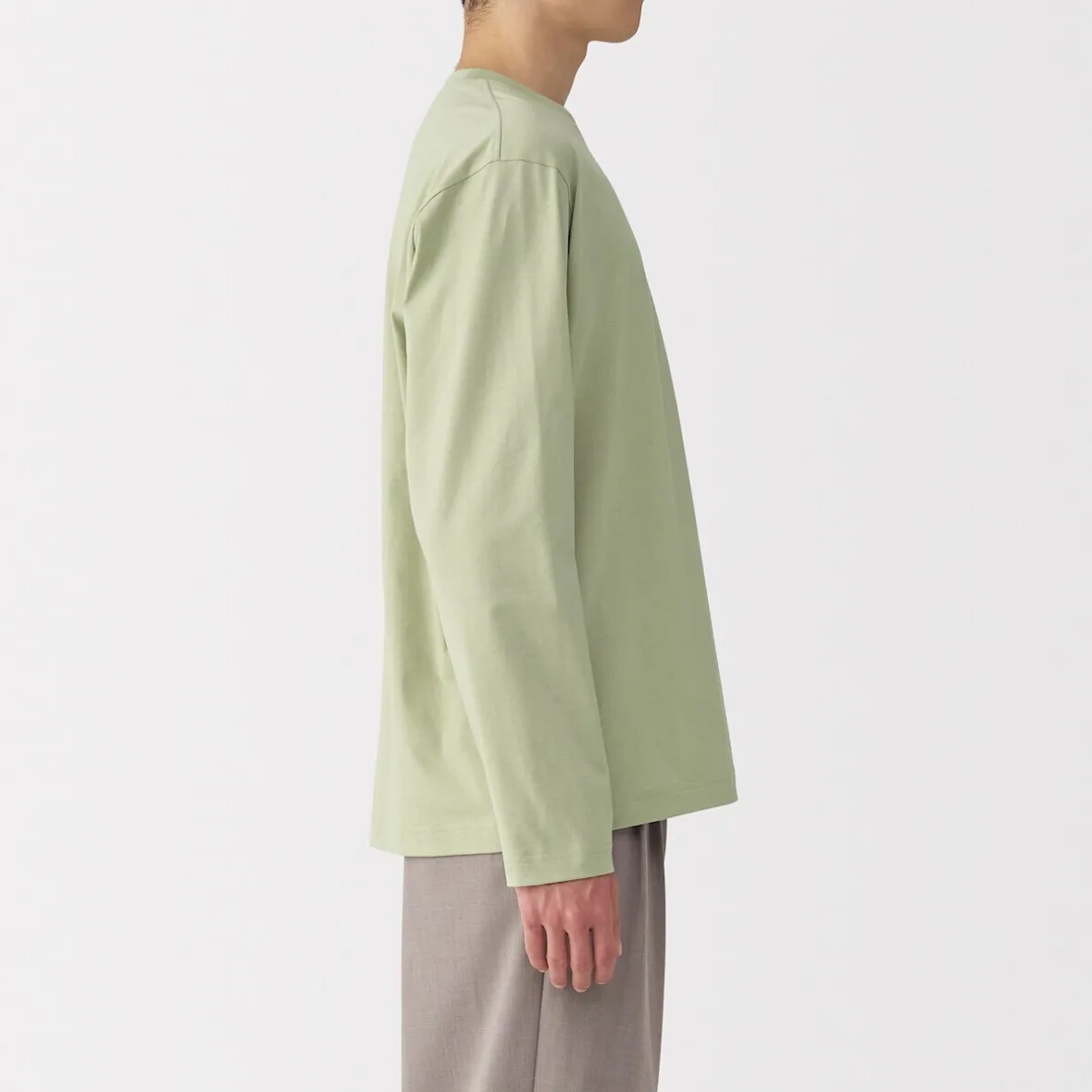 Sale Muji Camiseta de manga larga de jersey para hombre