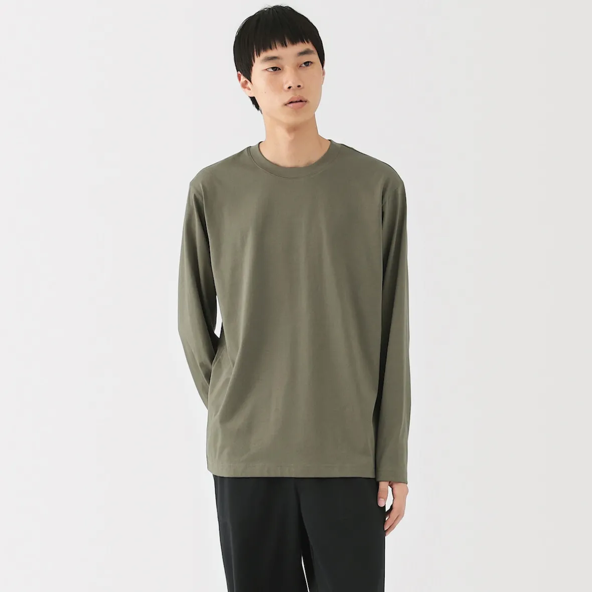 Sale Muji Camiseta de manga larga de jersey para hombre