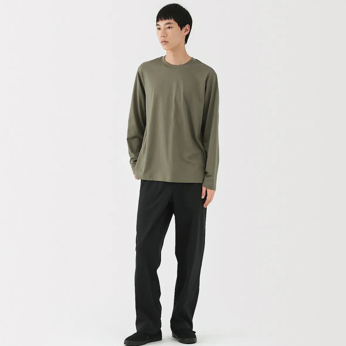 Sale Muji Camiseta de manga larga de jersey para hombre