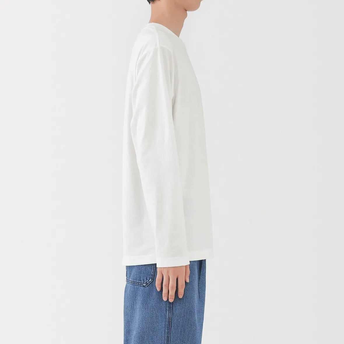 Sale Muji Camiseta de manga larga de jersey para hombre