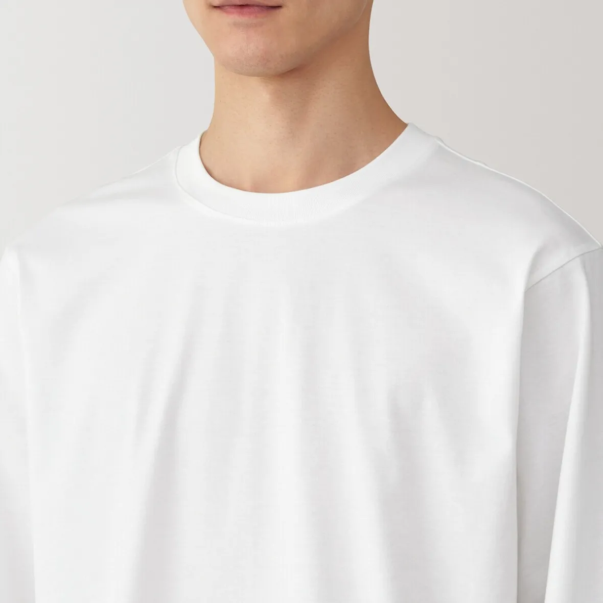 Sale Muji Camiseta de manga larga de jersey para hombre
