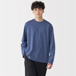 Sale Muji Camiseta de manga larga de jersey para hombre