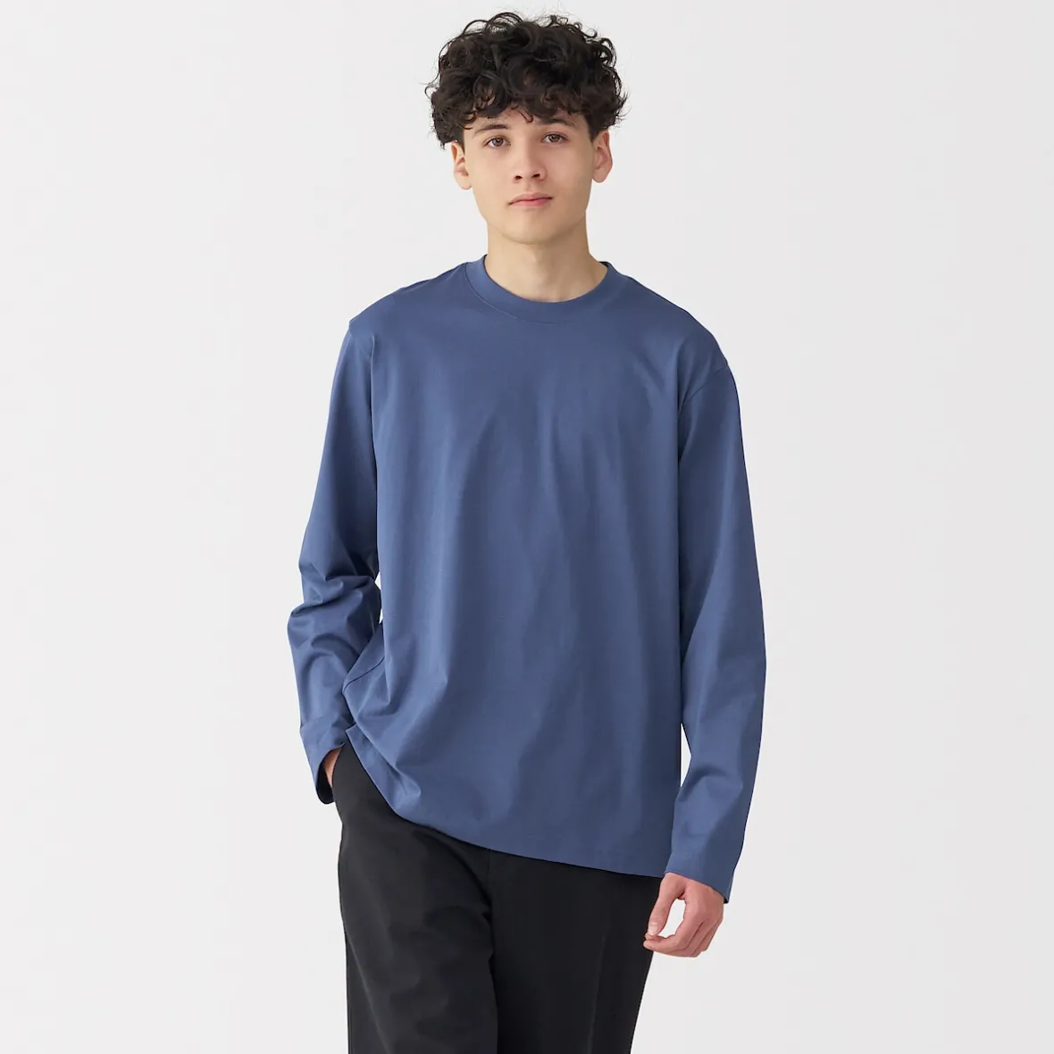 Sale Muji Camiseta de manga larga de jersey para hombre