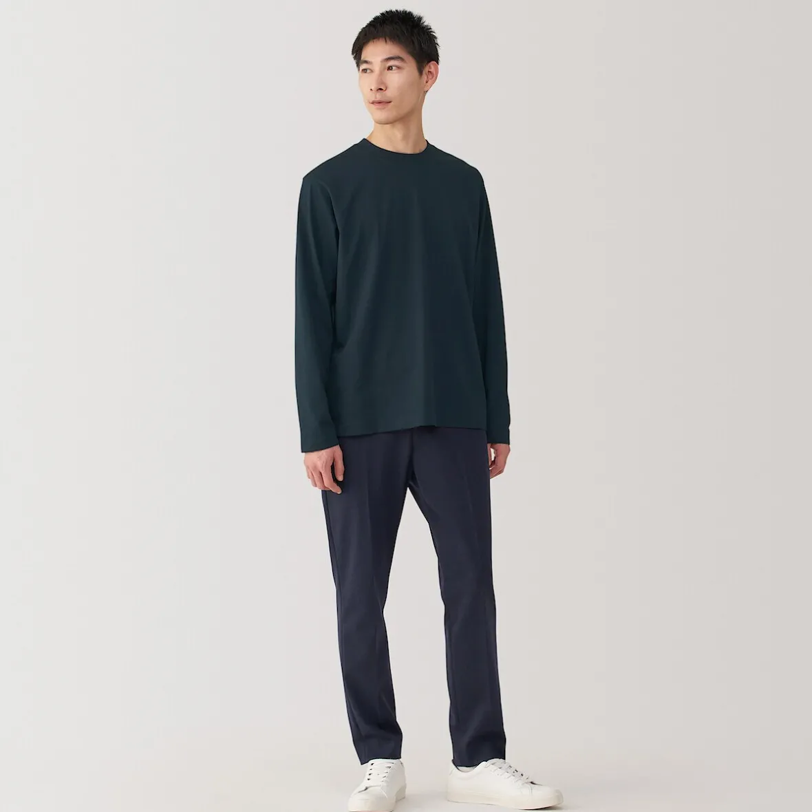 Sale Muji Camiseta de manga larga de jersey para hombre