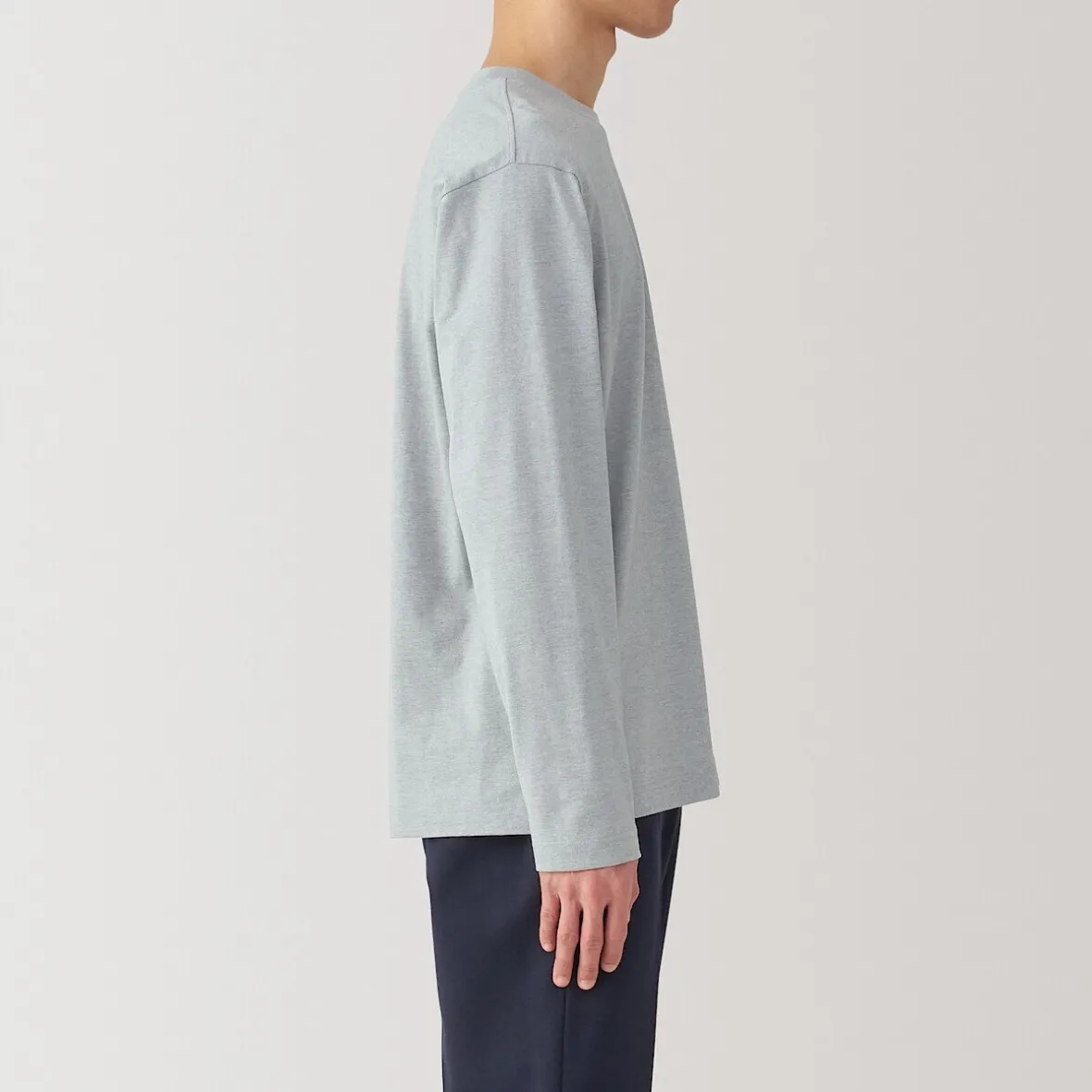 Sale Muji Camiseta de manga larga de jersey para hombre