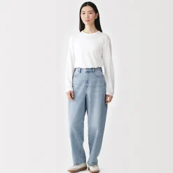 Best Muji Camiseta de manga larga de punto de alta torsión para mujer