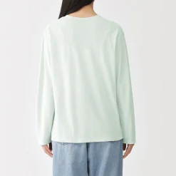 Best Muji Camiseta de manga larga de punto de alta torsión para mujer