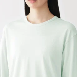 Best Muji Camiseta de manga larga de punto de alta torsión para mujer