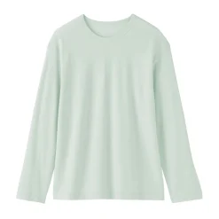Best Muji Camiseta de manga larga de punto de alta torsión para mujer