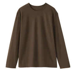 Best Muji Camiseta de manga larga de punto de alta torsión para mujer