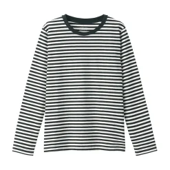 Sale Muji Camiseta de manga larga en mezcla de algodón para mujer