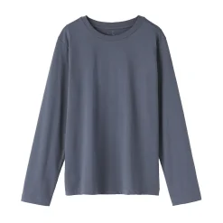 Sale Muji Camiseta de manga larga en mezcla de algodón para mujer