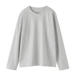 Best Muji Camiseta de manga larga en mezcla de algodón para mujer