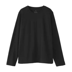 Best Muji Camiseta de manga larga en mezcla de algodón para mujer