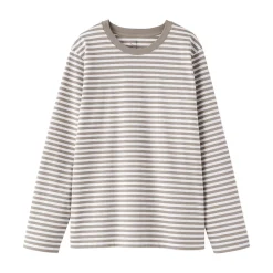 Best Muji Camiseta de manga larga en mezcla de algodón para mujer