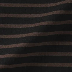 Hot Muji Camiseta de manga larga y cuello ancho de algodón grueso para mujer