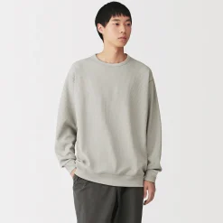 Discount Muji Camiseta de manga larga y tejido waffle Quick Dry para hombre
