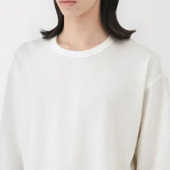 Discount Muji Camiseta de manga larga y tejido waffle Quick Dry para hombre