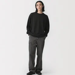 Discount Muji Camiseta de manga larga y tejido waffle Quick Dry para hombre