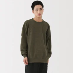 Discount Muji Camiseta de manga larga y tejido waffle Quick Dry para hombre