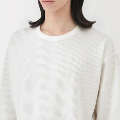 Discount Muji Camiseta de manga larga y tejido waffle Quick Dry para hombre