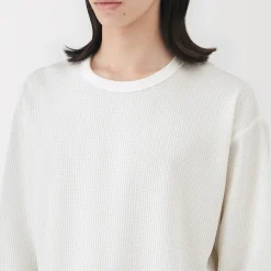 Discount Muji Camiseta de manga larga y tejido waffle Quick Dry para hombre