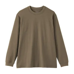 Clearance Muji Camiseta de manga larga y algodón grueso para hombre