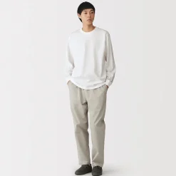 Clearance Muji Camiseta de manga larga y algodón grueso para hombre