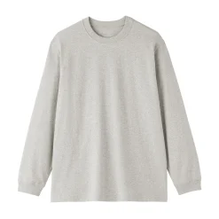 Clearance Muji Camiseta de manga larga y algodón grueso para hombre