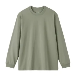 Clearance Muji Camiseta de manga larga y algodón grueso para hombre